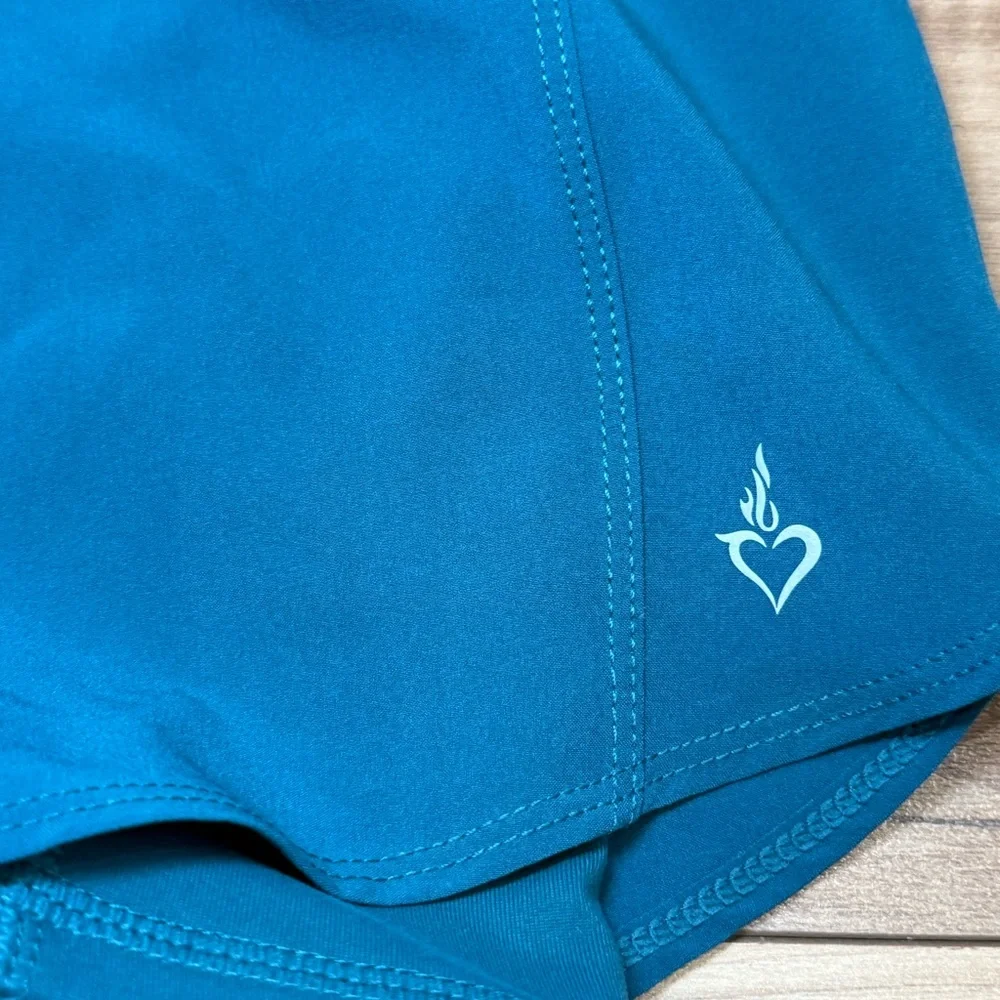 Torrid Teal Women's Athletic Shorts - Picture 2 of 6